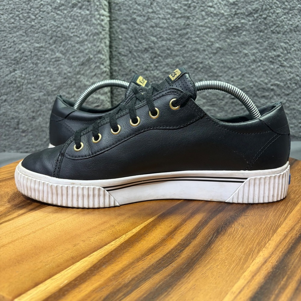 Keds Jump Kick Duo Black Leather Platform Sneakers WH64947 Womens 11 - Picture 9 of 12